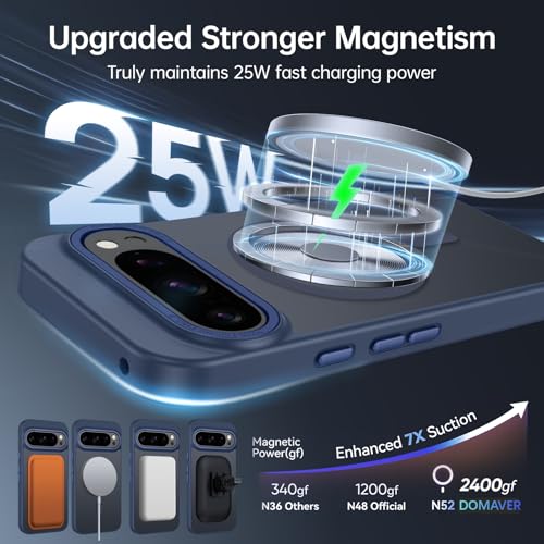 Coque Google Pixel 10 bleu marine mag-safe antichoc mate - 2