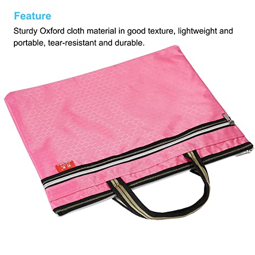 Sac de rangement étanche rose PATIKIL avec fermeture éclair pour documents et bureau