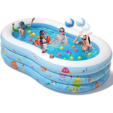Piscina Hinchable Peradix con Almohadilla de Burbujas Cover