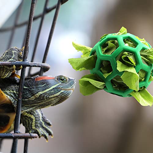 LODCZIOE Schildkröte Leckerli-Ball Spielzeug, Heu Feeder Ball, Fütterung Grasball, Obst Gemüse Futterspender Halter Futtersuche Spielzeug für Kleintiere Haustier