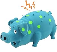 Vista 1 de Andiker Juguete Chirriante para Perros, Juguetes de Látex con Puntos para Masticar Perros con Sonido de Gruñidos Oinks, Juguete de Cerdo Gruñón