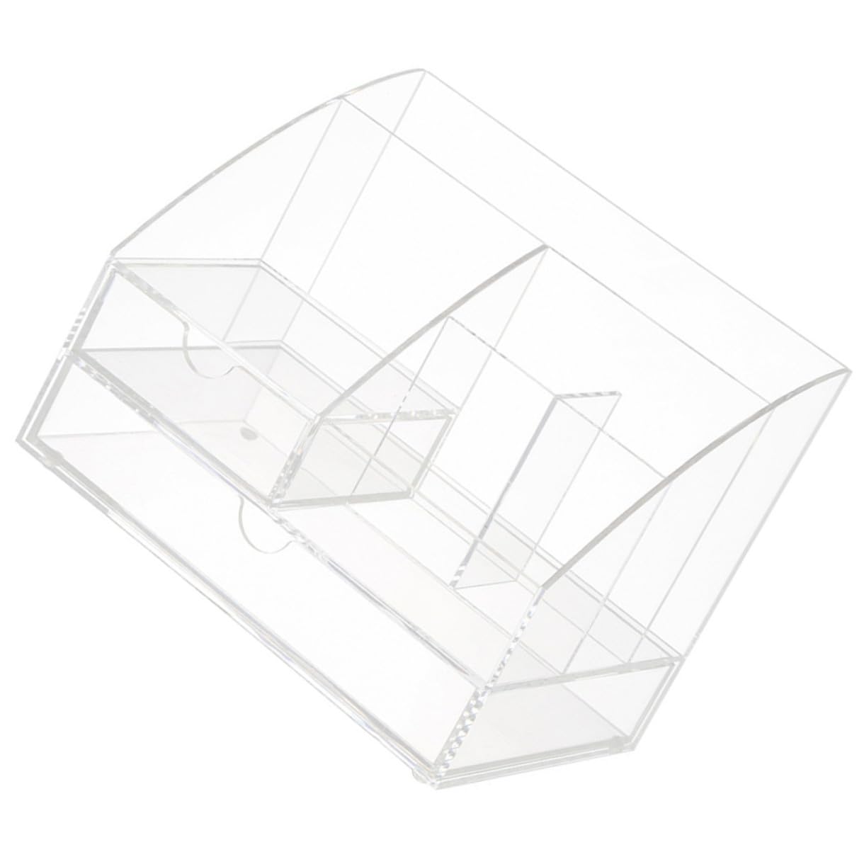 jojofuny Caja de Almacenamiento Acrílica Transparente con Múltiples Compartimentos y Cajón Organizador de Escritorio para Oficina y Dormitorio para Cosméticos Maquillaje y Papelería