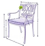 Hanseatisches Im- & Export Contor GmbH Gartenstühle Aluguss 2er-Set - 11