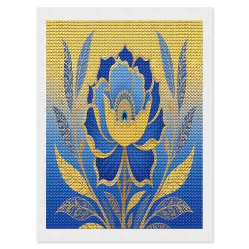 Pintura de diamantes DIY de diseño floral para relajarse y crear arte brillante