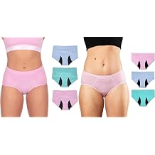 Bambody 6-Pack Period Underwear Bundle 3 Period Panties + 3 Period Briefs Leakproof, Absorbent, Moisture-Wicking Comfortable PMS & Menstrual Underwear for Women Large
