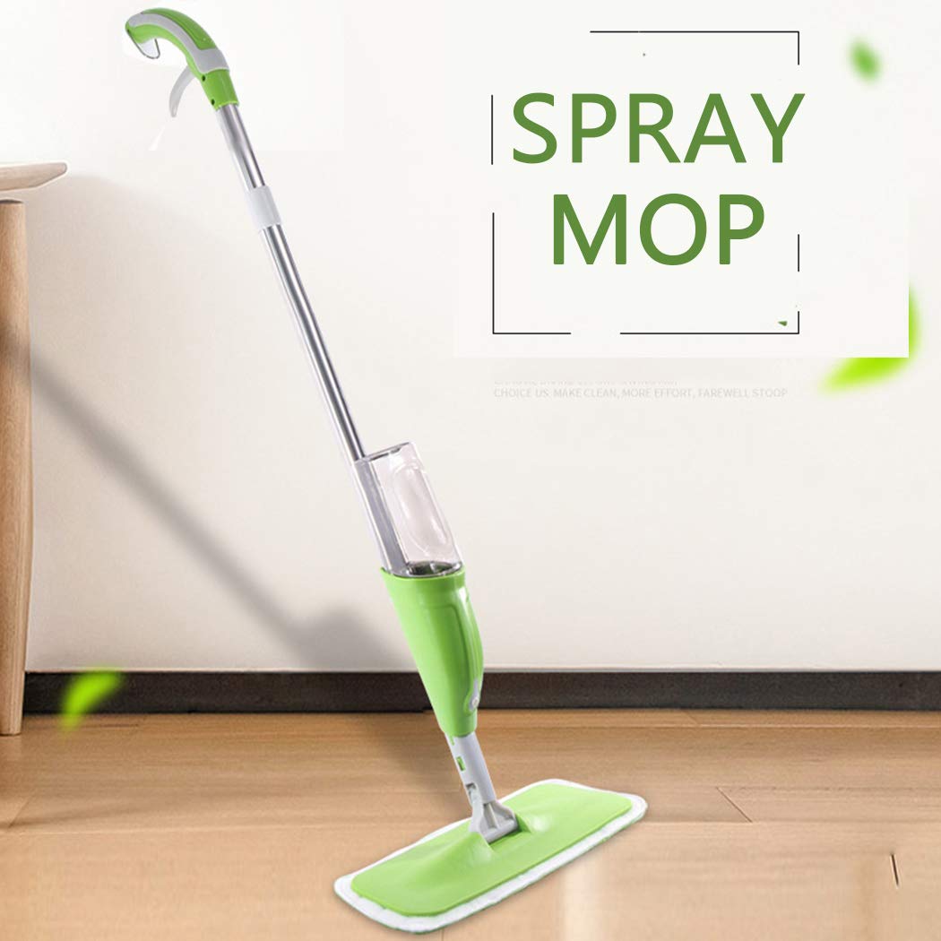 Nettoyer les planchers de bois franc efficacement grâce au balai spray vert à 360°