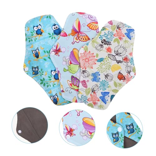 Mobestech Protetor De Calcinha 3 Peças Almofadas Laváveis ​​Almofadas Orgânicas Guardanapo De Fibra