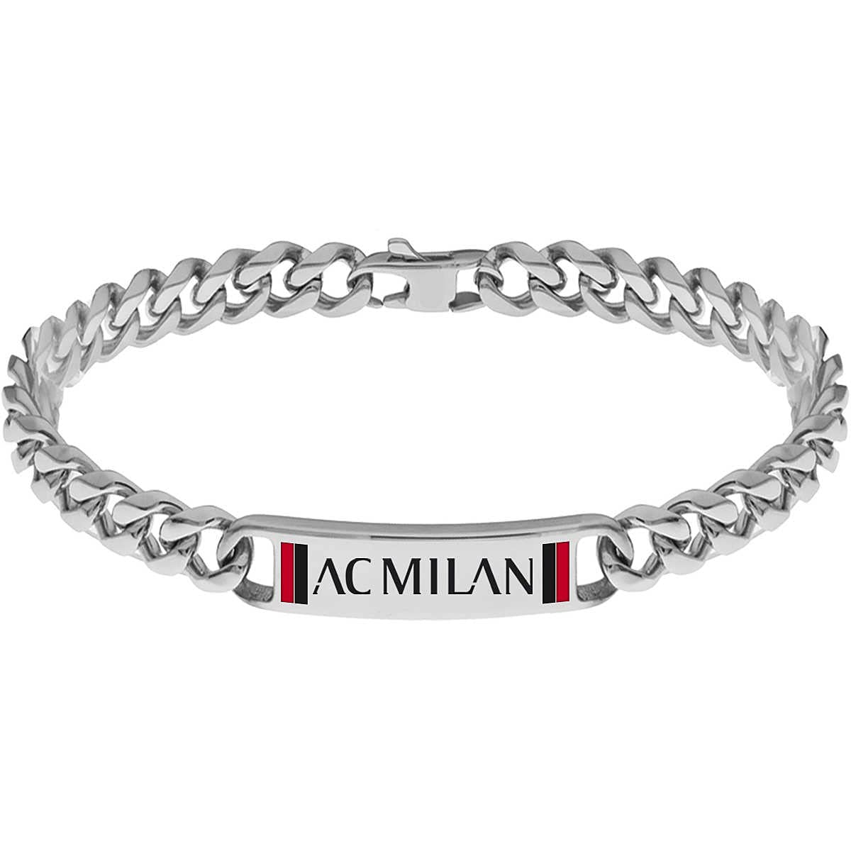 ACM 1899 AC Milan Taglia UNICA 316L Stainless Steel Enamel Bracelet, Stainless Steel, No
