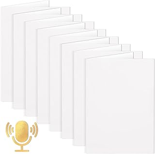 8 Pieces Blank Voice Recordable Talking Greeting Card Personalized Voice Card 30 Seconds Recording Cards Record and Send your own Custom Voice Message, Music or Sound Effects