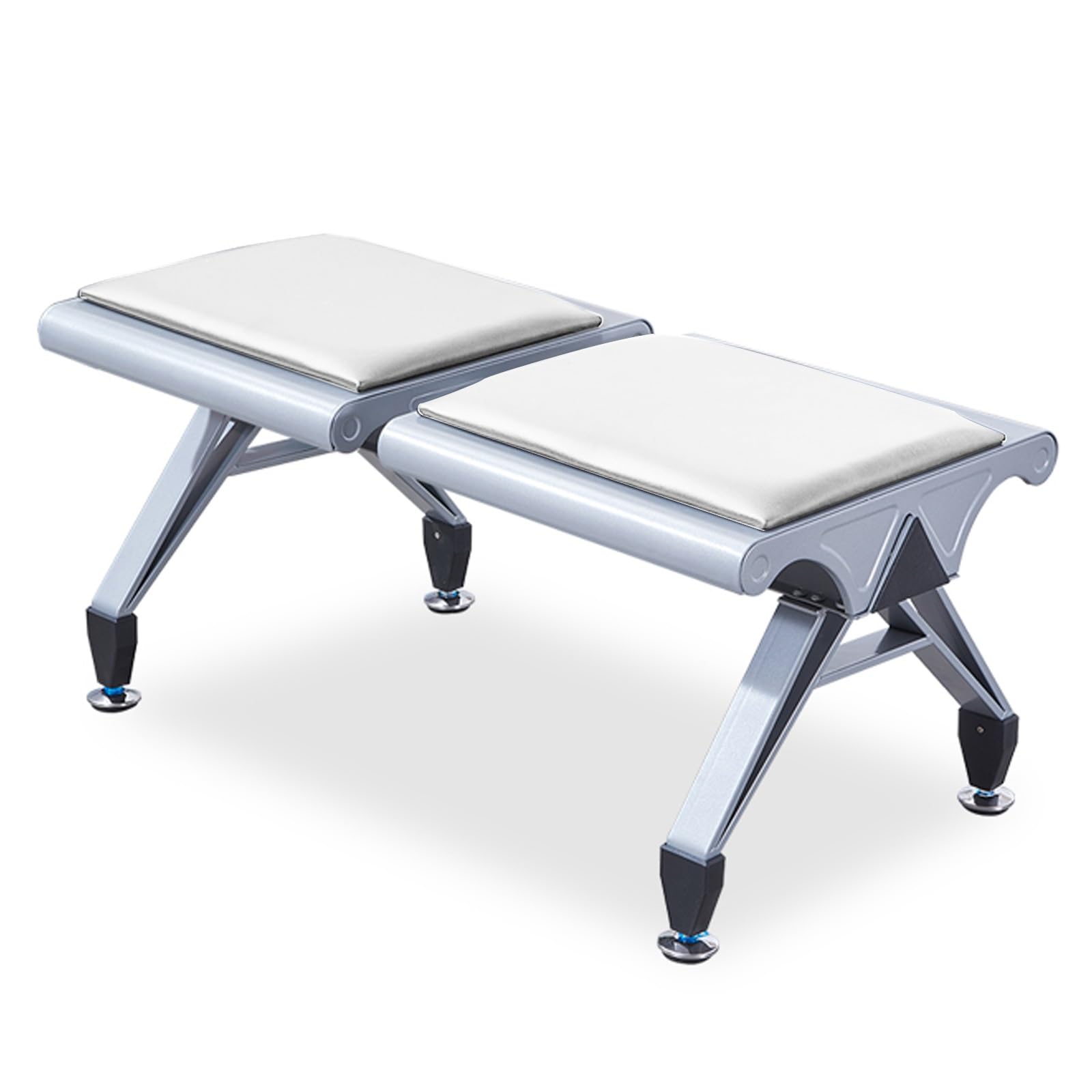 SaryEdge 2-Seat Chairs, PU Reception Seating, No Backrest, 440 Lbs Capacity, Perfect for, Salons, Banks, Airports - Durable & Stylish,