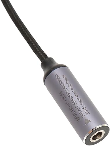 Miniatura 8 de Diyeeni DC 5.5x2.5mm to USB C Power Cord, Input to USB C Male Power Charging Cable, with Auto Identification, Compatible with Tablets, Phones,