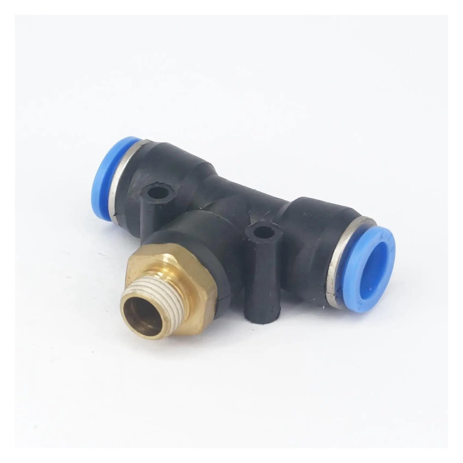 Rvblrdse Men's One Color 5Pc 1/4" To Fit Tube O/D 12Mm Pneumatic Tee 3 Way Push In Connector Union Quick Release Air Fitting Plumbing