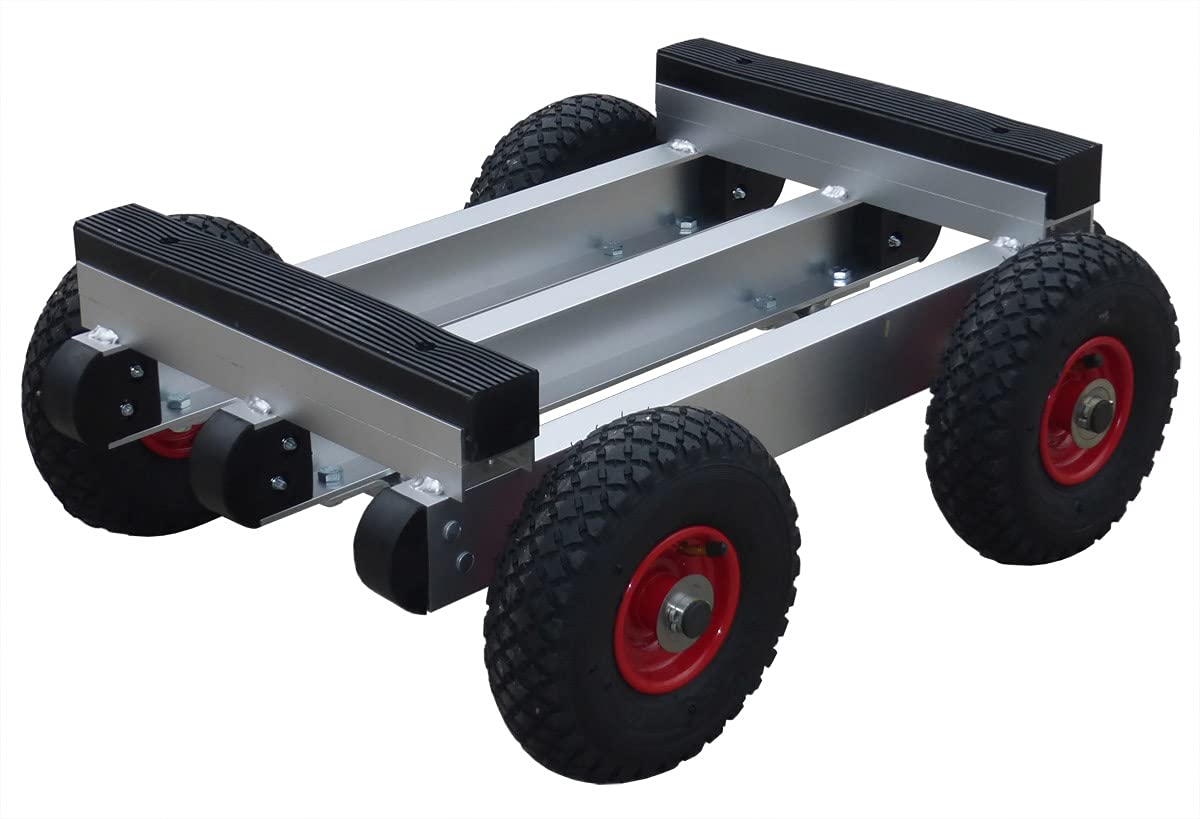 Aluminium Trolley With Terrain Wheels - Heavy Duty Furniture and Piano Moving Dolly - Capacity 600kg