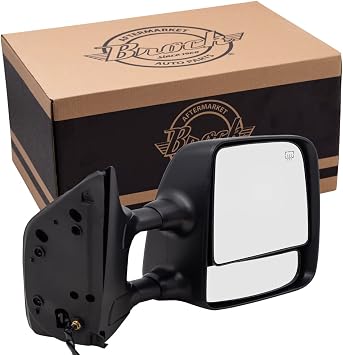 Brock Replacement Passengers Tow Power Side Mirror Heated with Telescopic Dual Arms Compatible with 04-15 Titan Pickup Truck 96301ZR00E