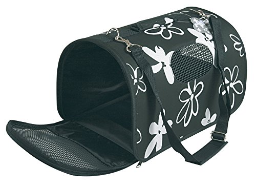 Zolux Panier de Transport pour Petit Chien/Chat Flower Noir Taille M