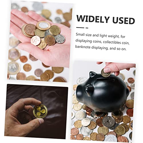 Set de 100 cajas transparentes para monedas de 25mm miniatura 7