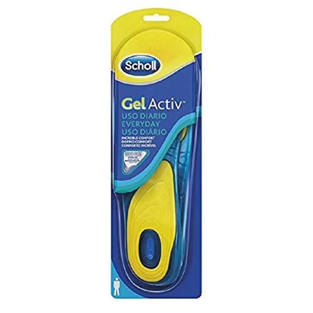 Scholl Everyday Gel Activ Everyday Shoe Insoles for Men, UK 6-12.5, 1 Pair
