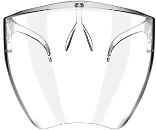 Reusable Face Shield Glasses, Clear and Anti-Fog Safety Goggle Face Shield, Goggle Face Shield for Man and Women to Protect Eyes and Face