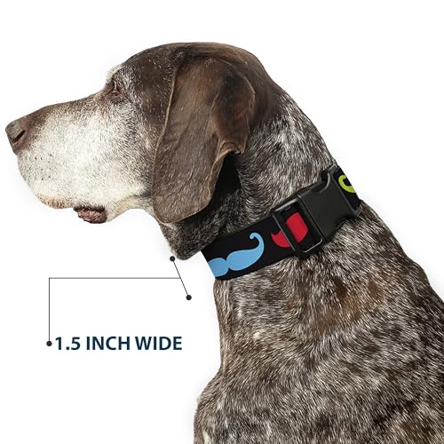 Cuello de clip ajustable para perros pequeños con estampado de bigotes Buckle Down 8