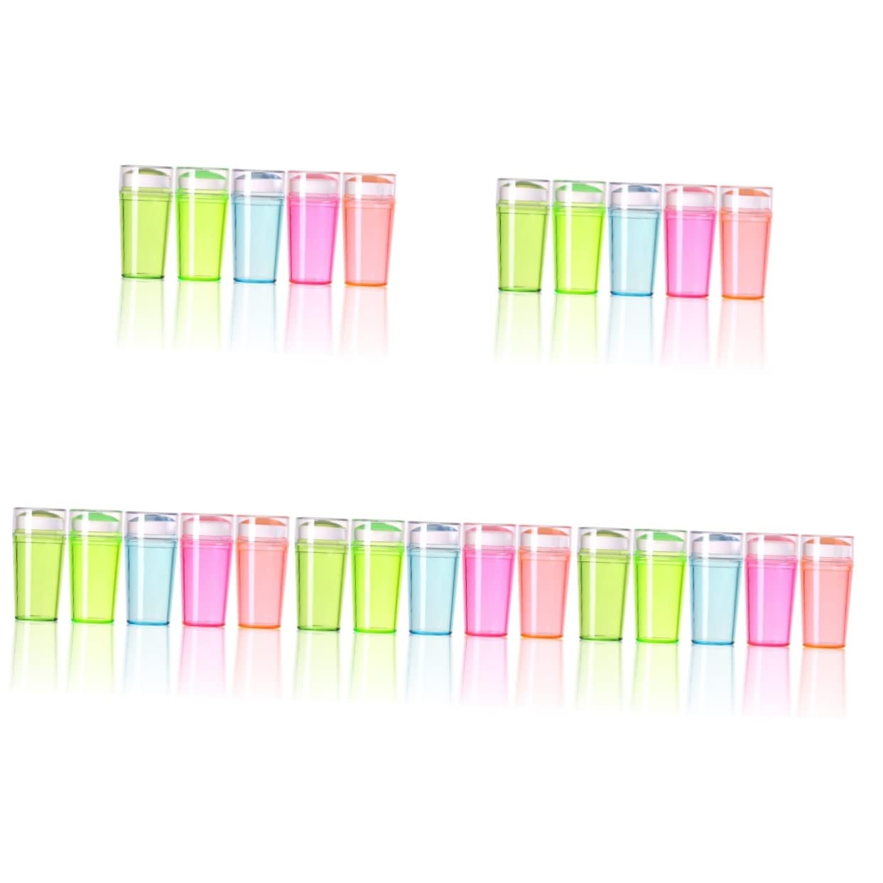 FRCOLOR 25sets Stamper Per Nail Art Strumenti Per Manicure e Decorazione Unghie Accessorio Per Unghie Con Design Ergonomico e Facile Utilizzo Adatto Per Uso Professionale e Domestico