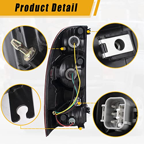 Boine Tail Light Compatible With 2005-2015 Toyota Tacoma Pickup Left Driver Side Rear Lamp Tail Light Bulb And Harness Included (Left Driver Side) #TOP2
