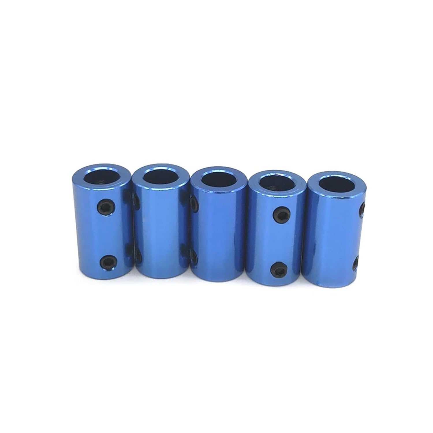 D14L25 Blue Cylindrical Hard Top Wire Aluminum Alloy Coupling Aperture 3/4/5/6/6.35/7/8mm 1Pcs(4mm to 4mm)