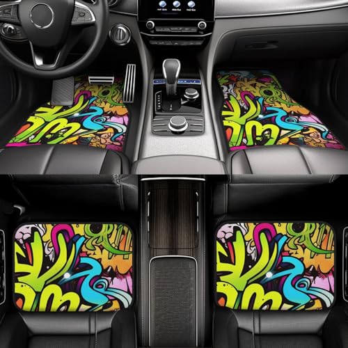 Alfombrillas de coche con graffiti diseño exclusivo y base antideslizante para SUV