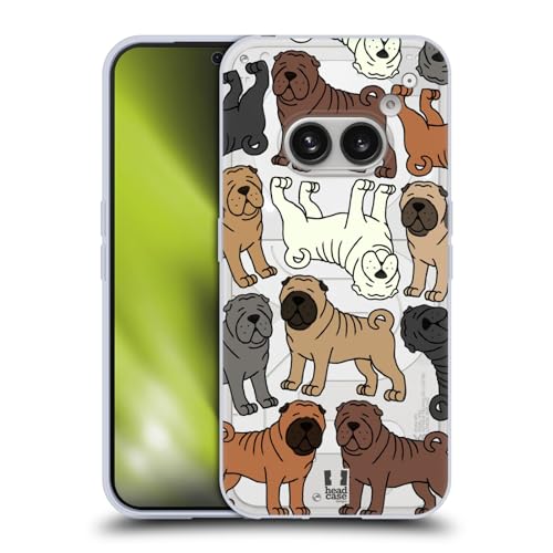 Head Case Designs Chinese Shar Pei Dog Breed Patterns 4 Soft Gel Case Compatible with Nothing Phone (2a)