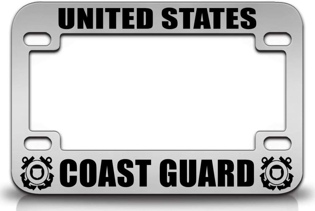 United States Coast Guard Coast Guard Metal Motorcycle License Frame a13