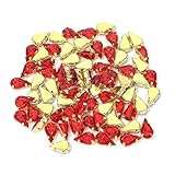 50 diamantes de imitación de garra de gota de agua, diamantes de imitación de acero inoxidable, parte inferior dorada, acrílico puntiagudo para bricolaje, ropa, tocado, decoración de joyas (rojo)