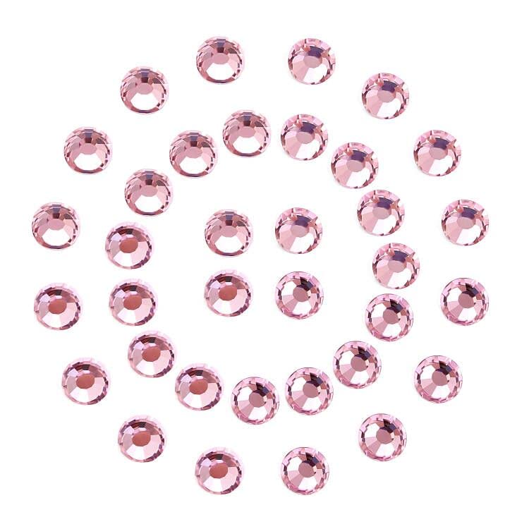 GAVIYE 1440Pcs Light Pink Crystal Rhinestones,Glass Flatback Rhinestones Gemstones Small for Nail Face Makeup Art Crafts Clothes Decoration - (SS10,2.8mm,Light Pink)