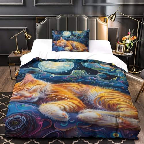Housse de couette haute qualité Le Chaton lit simple ultra douce - 4