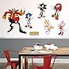 Sonic The Hedgehog Wall Sticker - Sonic 6 Character Set Wall Art (60cm Width x 30cm Height) #1