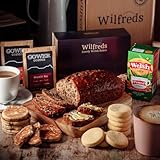 Wilfreds Welsh Afternoon Tea Hamper – Thank You & Birthday Gift Box with Bara Brith, Welsh Cakes, Shortbread, Tea & Coffee – Traditional Food Hamper for Women & Men (Plain Sleeve)