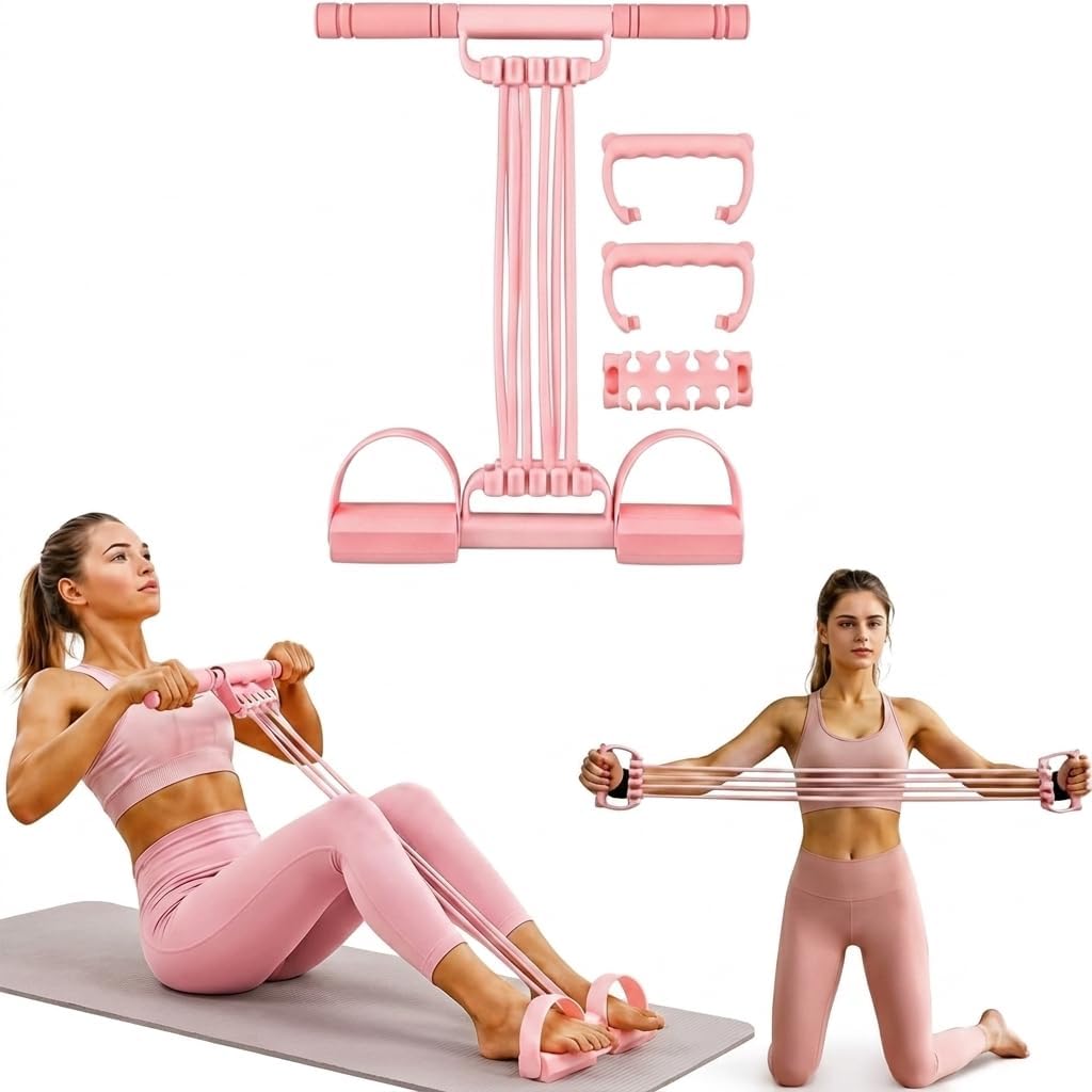3-in-1 Pedal Resistance Band, Foot Pedal Exercise Band with Handles