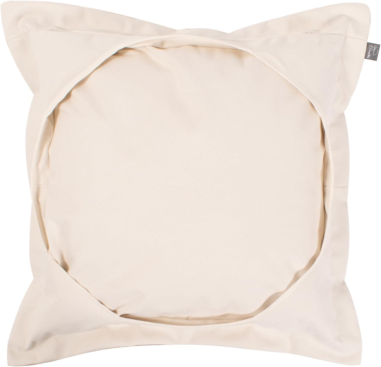 Howard Elliott Collection Square Puff Ottoman Cushion Pillow Replacement Cover Exclusively Made for Howard Elliott Patio Puff Ottoman Furnitures, 100% Polyurethane Fabric Cover, Sterling Breeze