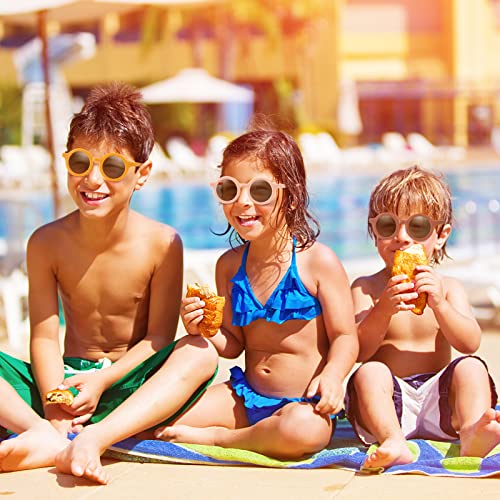 9 Pieces Toddler Sunglasses Flower Round Heart Shaped Kids Sunglasses Colorful Girls Sunglasses For Outdoor Beach Holiday (Vivid Colors) #TOP5