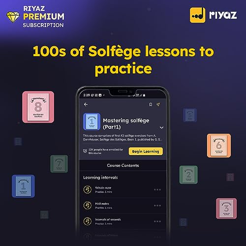 Image of Riyaz App - Learn to Sing Solfege | 12 Months Premium Subscription | Suitable for Guitar / Vaccai / Choral / Western Vocal Learners | 35 Lakhs Learners | (Activation Link by Email in 2 Hours)