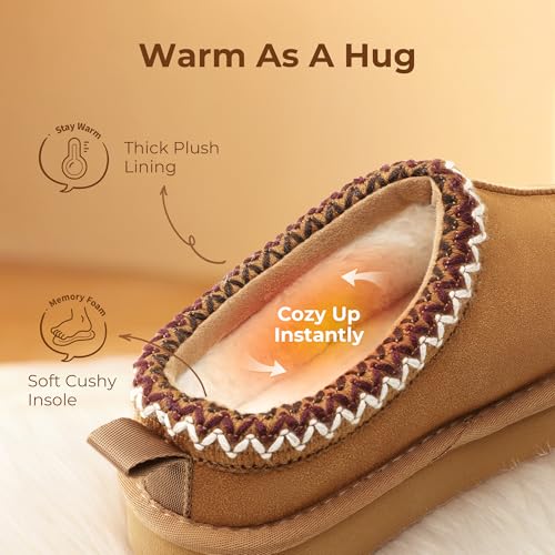 DREAM PAIRS Girls Slippers Kids Platform Slipper,Camel,2 Little Kid — view 5