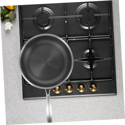 Wok de acero inoxidable con diseño panal antiadherente miniatura 5