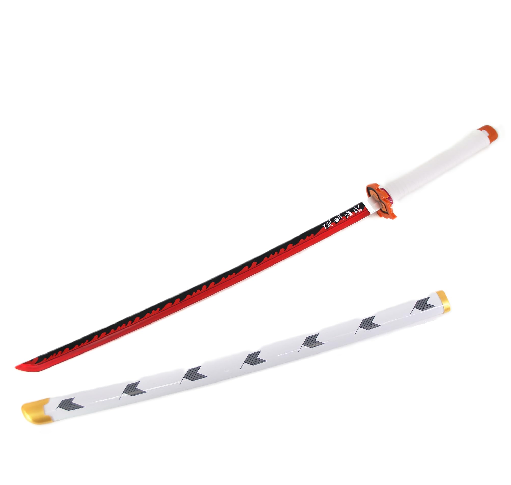 Cosplay Prop Replica Demon Slayer Tanjiro LED Light Up Sword 40 Inch Wood & Plastic (Rengoku)