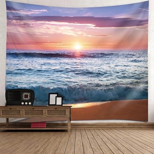 Tapisserie decoration murale paysage mer grand format 200x200cm pour chambre