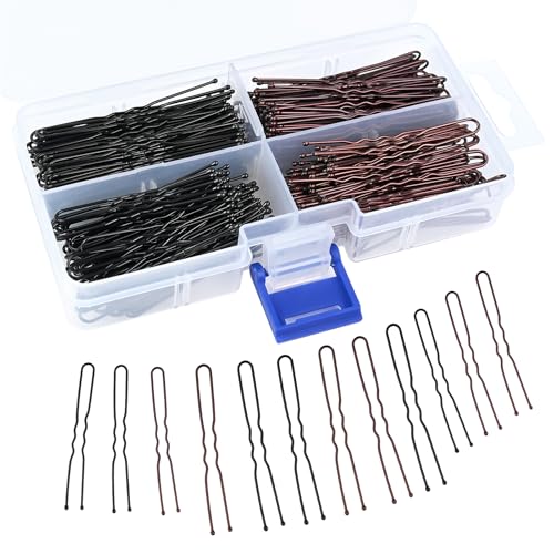 TOKERD Juego de Horquillas para el Pelo, 300 Piezas de Clips de Pelo Pasador de Pelo en U con Caja de Almacenaje, Accesorios de Peinado Kit Set para Mujeres y Niñas