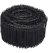 Novatool Drahtsackverschluss 1000 Stück | 1,4 x 100mm Schwarz ummantelt | Rödeldraht Verschlussdr...