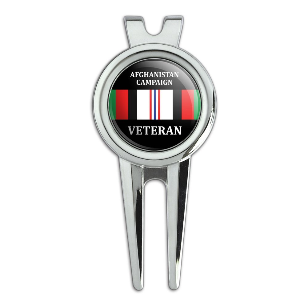 GRAPHICS & MORE Marine Corps USMC Afghanistan Campaign Veteran Ribbon Officially Licensed Golf Divot Repair Tool and Ball Marker