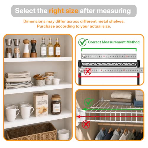 Wire Shelf Covers, 32" W X 16" D PVC Wire Rack Covers for Pantry (4pcs) by clicliet - Used condition - Image 5