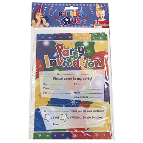MBB x20 Boys Girls Childrens Birthday Party Invites Invitations & Envelopes 996090 Cover