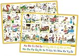 Jolly Phonics Letter Sound Wall Charts (in Print Letters)