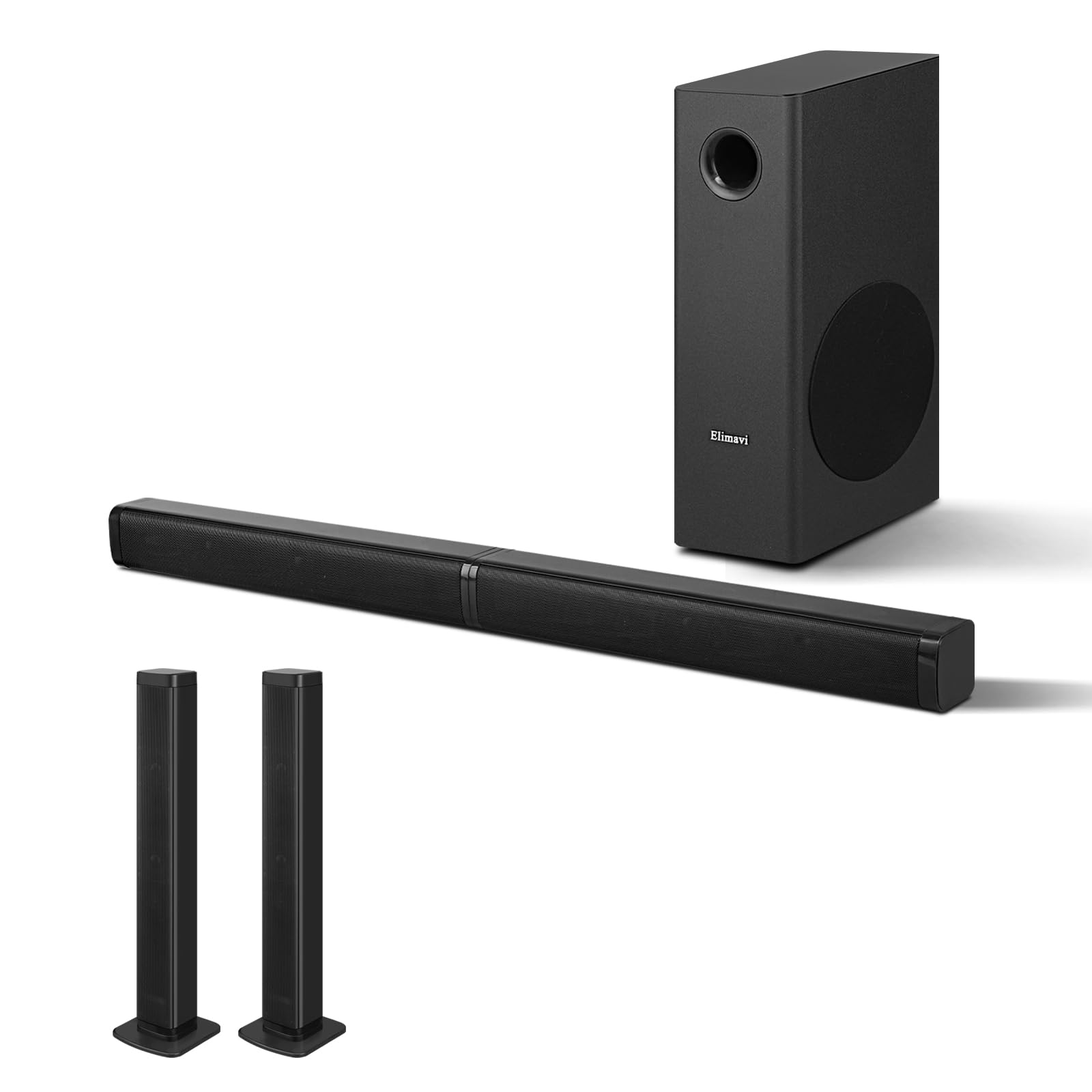 The Best home theater sound system of 2026 Reviewed and Compared Sound Bar with 5.5 Inch Subwoofer - Detachable 2-in-1, 2.1-Channel Deep Bass Surround Sound System, Bluetooth 5.3 & RCA, for TV, PC Gaming & Home Theater