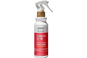 RAW~SUGAR Kids Strawberry Oat Milk Detangler Spray for Fine & Untamed Hair